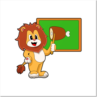 Lion Teacher Pointer Meat Posters and Art